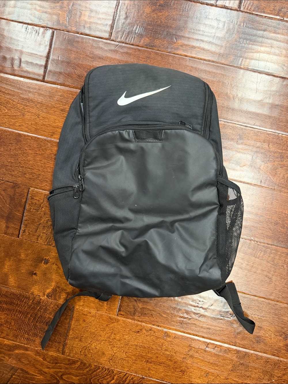 Nike Black Backpack with White Swoosh Logo